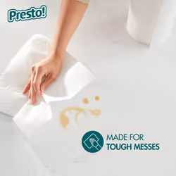Amazon Brand - Presto! Flex-a-Size Paper Towels, 158 Sheet Huge roll, 6 Rolls, Equivalent to 19 Regular Rolls, White