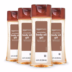 Amazon Basics Body Oil Gel with Cocoa Butter 68 Fl Oz Pack of 4 Previously Solimo