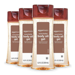 Amazon Basics Body Oil Gel with Cocoa Butter 68 Fl Oz Pack of 4 Previously Solimo