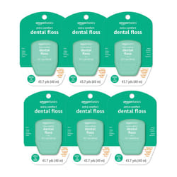Amazon Basics Extra Comfort Mint Dental Floss  40 m (Pack of 6)