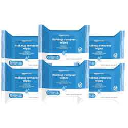 Amazon Basics Make Up Remover Wipes Fragrance Free 25 Count Pack of 6 Previously Solimo