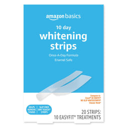 Amazon Basics 10 Day Teeth Whitening Strips Kit  10 Treatments  1-Pack (Previously Solimo)