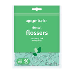 Amazon Basics Mint Dental Flossers  90 Count  1 Pack Previously Solimo
