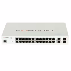 Fortinet Layer 2/3 FortiGate switch controller compatible PoE+ switch with 24 x GE RJ45 ports, 4 x GE SFP, with automatic Max ...