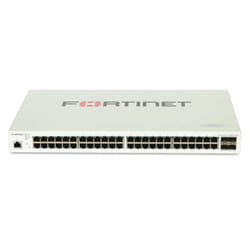 Fortinet Layer 2/3 FortiGate switch controller compatible PoE+ switch with 48 x GE RJ45 ports, 4 x GE SFP, with automatic Max 740W POE output limit