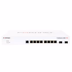 Fortinet Layer 2 FortiGate switch controller compatible PoE+ switch with 8 x GE RJ45 ports, 2 x GE SFP, Fanless with automati ...