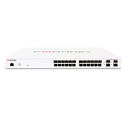 Fortinet L2+ managed POE switch with 24GE +4SFP, 12 port POE with max 185W limit and smart fan temperature control