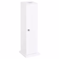 HOMCOM Toilet Paper Cabinet Small Bathroom Corner Floor Cabinet with Doors and Shelves Thin Storage Bathroom Organizer for ...