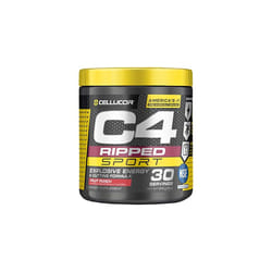 C4 Ripped Sport Pre Workout Powder Fruit Punch | NSF Certified for Sport + Sugar Free Preworkout Energy Supplement for Men & Women | 135mg Caffeine +