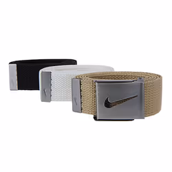 Nike Men's Standard 3 Pack Golf Web Belt  White/Khaki/Black  One Size