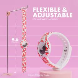 Disney WristBand for Apple AirTag Universal Fit and Adjustable Soft Durable Silicone AirTag Watch Band  Protect Tracker Secure Grip LightWeight