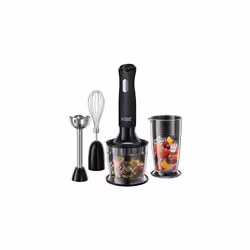 Russell Hobbs 24702 Desire 3 in 1 Hand Blender with Electric Whisk and Vegetable Chopper Attachments, Matte Black
