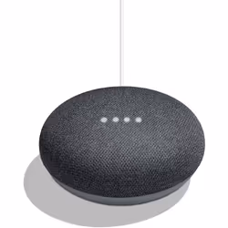 Google Home Mini, Google Assistant, Round, Anthracite, Grey, Fabric, Plastic, Silicone, Chromecast, Chromecast Audio, Android ...