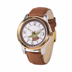 STAR WARS The Mandalorian Adult Casual Sport Analog Quartz Watch Gold/Silver/Gold