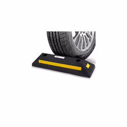 Curb Garage Vehicle Floor Stopper for Parking Safety 1PC Heavy Duty Rubber Parking Lot Driveway Stopper For Car Vans Trucks T ...