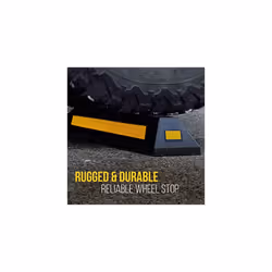 Curb Garage Vehicle Floor Stopper for Parking Safety 1PC Heavy Duty Rubber Parking Lot Driveway Stopper For Car Vans Trucks Tire Wheel Guide Block