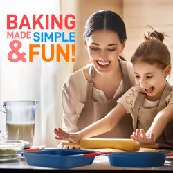NutriChef 6-Piece Nonstick Bakeware Set - PFOA  PFOS  PTFE-Free Carbon Steel Baking Trays w/Heat safe Silicone Handles  Oven Safe Up to 450F  Loaf Muf
