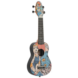 Ortega Guitars Keiki Ukulele Pack Soprano Ukulele Agathis / ABS Samuari Set - K2-SR