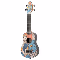 Ortega Guitars Keiki Ukulele Pack Soprano Ukulele Agathis / ABS Samuari Set - K2-SR