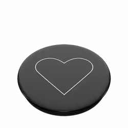 PopSockets White Heart Black Passive holder E-book reader, Mobile phone/Smartphone, Tablet/UMPC Black, White
