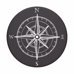 PopSockets Compass, Mobile phone/Smartphone, Black, White