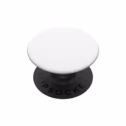 PopSockets PopGrip Basic Expanding Stand and Grip for Smartphones (Not Swappable) - White