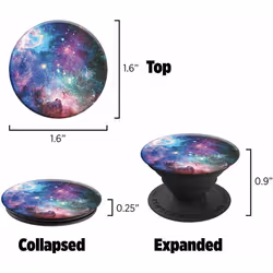 PopSockets PopGrip Basic Expanding Stand and Grip for Smartphones (Not Swappable) - White