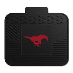 FANMATS 13012 SMU Mustangs Back Row Utility Car Mat - 1 Piece - 14in. x 17in.  All Weather Protection  Universal Fit  Molded Team Logo