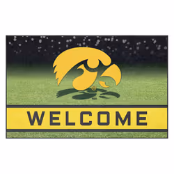 FANMATS 19979 Team Color Crumb Rubber University of Iowa Door Mat  1 Pack   18"""" x 30""""