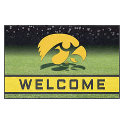 FANMATS 19979 Team Color Crumb Rubber University of Iowa Door Mat  1 Pack   18"""" x 30""""