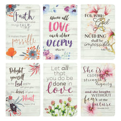 6 Pack Floral Daily Prayer Journal for Notebook, Bible Study, Inspirational Christian Gifts for Women (80 Pages, 5x8 In)
