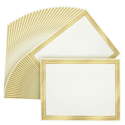 Juvale 50 Sheets Gold Foil Certificate Paper for Printing - Customizab