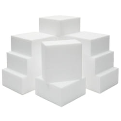 Juvale 12 Pack Foam Blocks for Crafts  Polystyrene Brick Rectangles fo