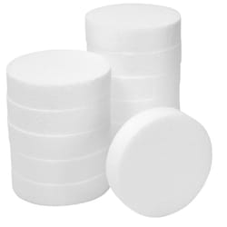 12 Pack Foam Circles for Crafts  Round Polystyrene Discs for DIY Projects (4 x 4 x 1 in)