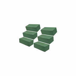 Juvale Floral Foam Blocks, 6-Pack of Wet Foam Bricks for Fresh and Artificial Flowers, Green, 23 x 10 x 8 cm Each