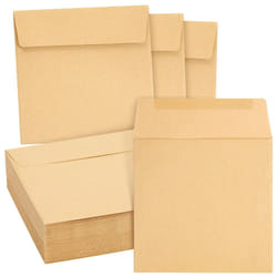 Juvale 60 Pack Square Envelopes 5.5 x 5.5 Craft Invitations for Weddings  Baby Shower  Graduation Party Supplies  Small Businesses  Kraft Pa