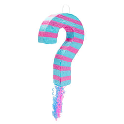 Juvale Pull String Gender Reveal Question Mark Pinata  Boy or Girl Baby Shower Party Supplies (17 x 11 x 3 Inch) - Question Mark Pull String Pinata -