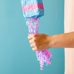 Juvale Pull String Gender Reveal Question Mark Pinata  Boy or Girl Baby Shower Party Supplies (17 x 11 x 3 Inch) - Question Mark Pull String Pinata -