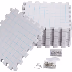 Juvale Extra Thick Blocking Mats for Knitting & Crochet 9 Pack with 200 T Pins and Storage Bag (12.5 in)