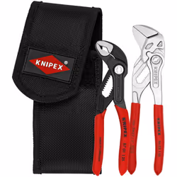 Knipex Tools 00 20 72 V01 Mini Pliers in Belt Pouch  Red  2-Piece