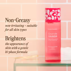 Grande Cosmetics Makeup Remover  Removes Water & Oil Based Makeup  Long-Wear & Waterproof Makeup Vanish