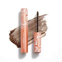 Grande Cosmetics 2-in-1 Tinted Brow Gel + Brow Enhancing Serum  Thick & Darker Brows  Shape & Fill Brows Effortlessly  Medium  Travel Size