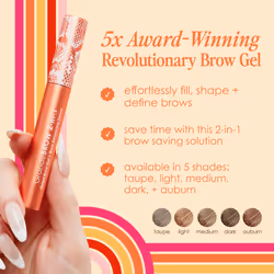Grande Cosmetics 2-in-1 Tinted Brow Gel + Brow Enhancing Serum  Thick & Darker Brows  Shape & Fill Brows Effortlessly  Auburn  Travel Size