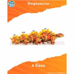 Real Planet 18.5"" Cute Dinosaur Plush - Dino Stuffed Animal  Little Boy Dinosaur Toy  Baby Stuffed Dinosaur  Kids Stuffed Animal  (Orange S