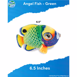 Real Planet Sea Life Plush - Soft Stuffed Animal Gift for Kids All Ages  Sea Ocean Fishing Plushie  Fun Christmas Birthday Gifts (Green Ange