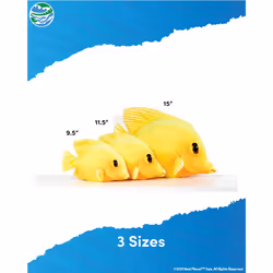 Real Planet Sea Life Plush - Soft Stuffed Animal Gift for Kids All Ages  Sea Ocean Fishing Plushie  Fun Christmas Birthday Gifts (Yellow Tan