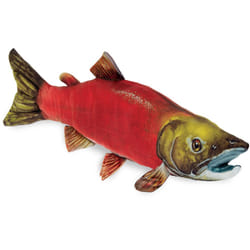 Real Planet Fishing Stuffed Animal - Sockeye Salmon Trout Bass Plush Stuffed Toy for Kids  Fishing Gifts for Men  Plush Freshwater Fish Toys Salmon  1