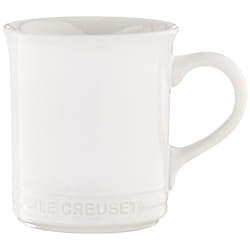 Le Creuset Stoneware Set of 4 Mugs  14 oz. each  White