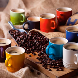 Le Creuset Stoneware Set of 6 London Mugs  12 oz. Each  Cerise