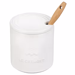 Le Creuset Stoneware Honey Pot  14 oz.  White